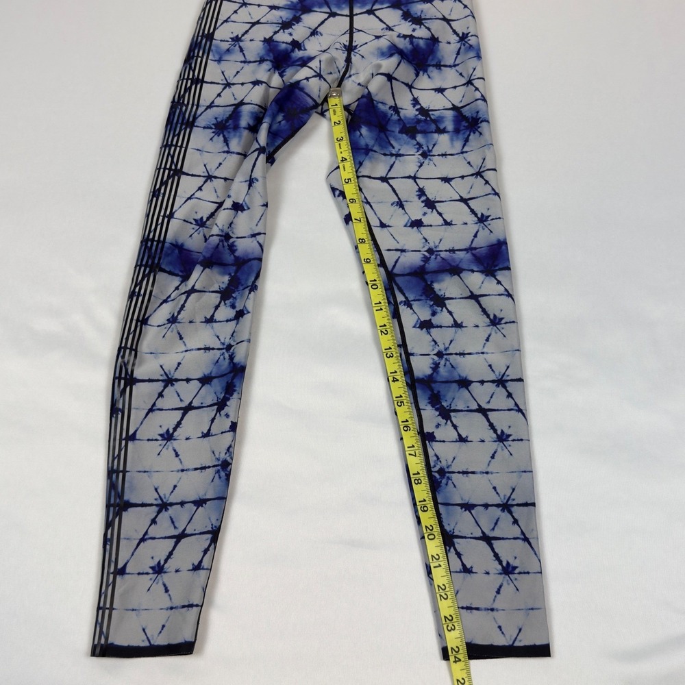 Ultracor Blue White Tie Dye Geometric Side Stripe Leggings Womens Size Medium - Picture 4 of 7